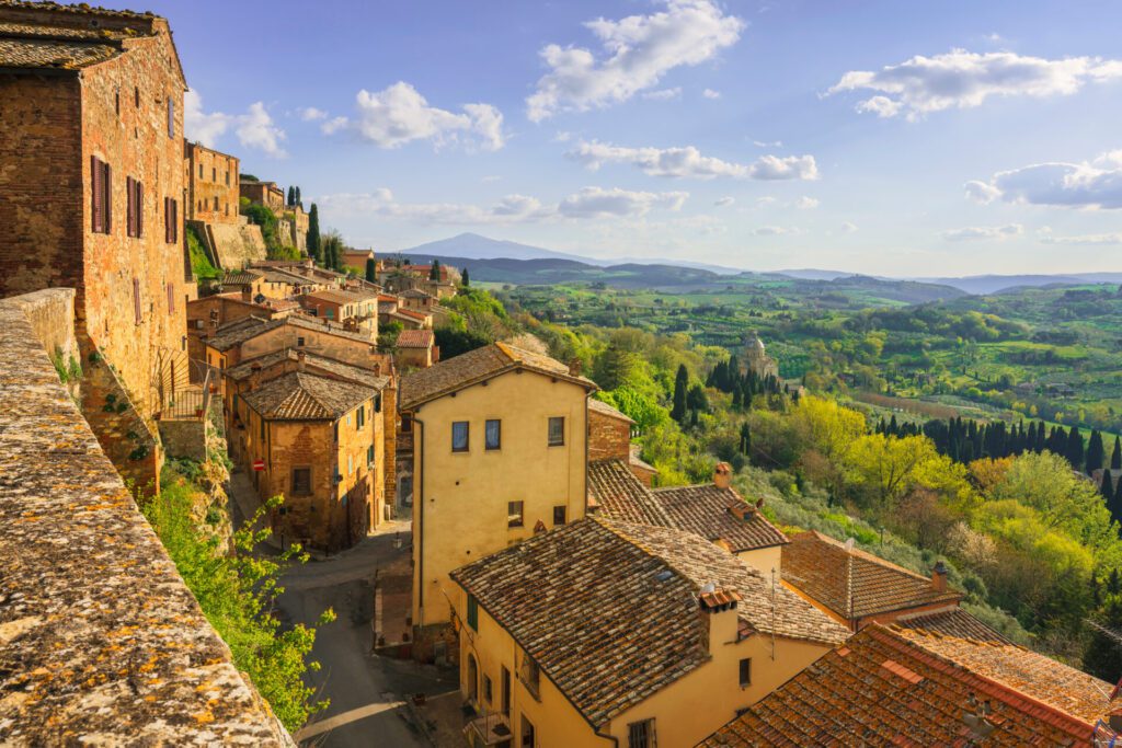 The medieval town of Montepulciano- a famous wine destination in Italy.